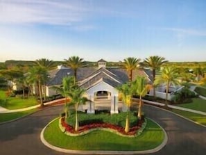 Grand entrance to club house