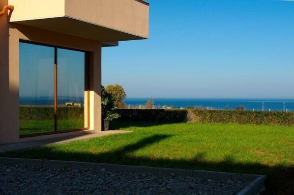 Cozy floor of a house with a beautiful sea view