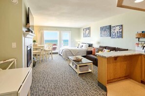 This spacious ocean view suite sleeps six guests