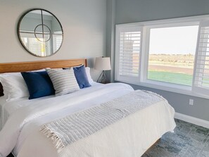 Master bedroom with lake view