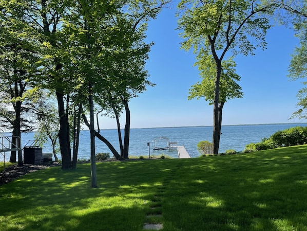 Lake view and yard space