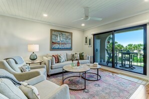 Stylish Living Room with Amazing Views of the Ocean