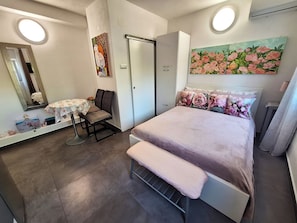 Bed and sitting area