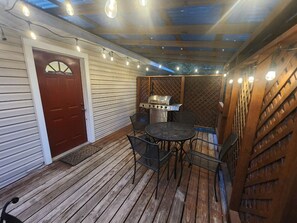 Private deck is perfect for morning coffee or a relaxing dinner.