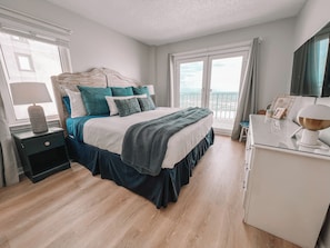 Each room has new flooring, mattress, bed frame, curtains, TV, bedding, & decor.