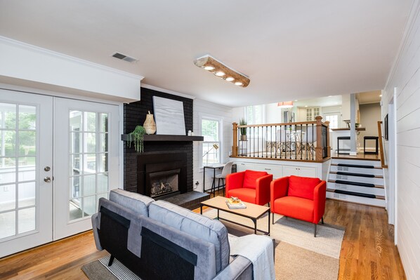 Second living room - the perfect cozy, conversational space.