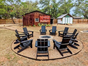 Enjoy a cozy night by the fire pit with friends!