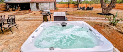 Experience ultimate relaxation with this spa-quality hot tub #stressrelief