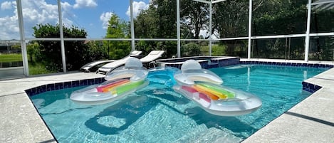 Large pool awaits you in this upcoming Florida summer!