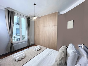 Very comfortable bed for two people with storage