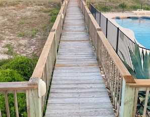 The pool is on the property of the other side of the duplex and is not included.