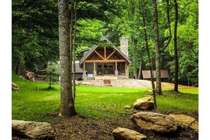 Lush green lawn for gathering