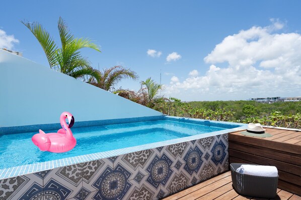 Amazing view of the jungle from the private Pool !