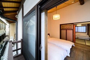 Mieten Sie das Haus Kyoka-an in Kyoto - Schlafzimmer / Balkon