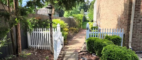 Pathway to the private entrance.