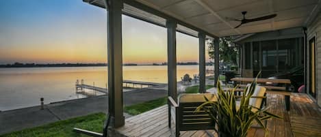 Sunset views from the porch. 
