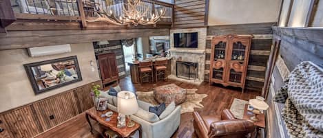 Welcome to Merritt's Ridge Cabin! A luxury vacation rental cabin with a private hot-tub overlooking the beautiful Texas Hill Country Near Downtown Fredericksburg!