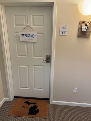 Front door on 3rd floor