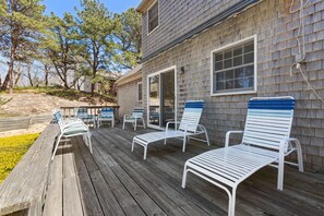 Spacious deck accessible from the kitchen