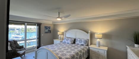Master bedroom with king bed, huge walk-in closet and private bath