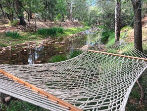 Relax in one of our hammocks on Verde River