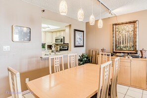 Dining area open to the kitchen with pass through