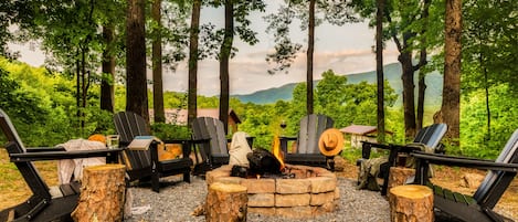 Wider view of the stunning surroundings of the firepit