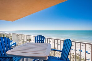 Corner balcony with unobstructed views