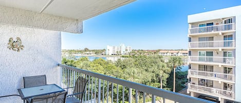 Private balcony with view of the Intracoastal Waterway.