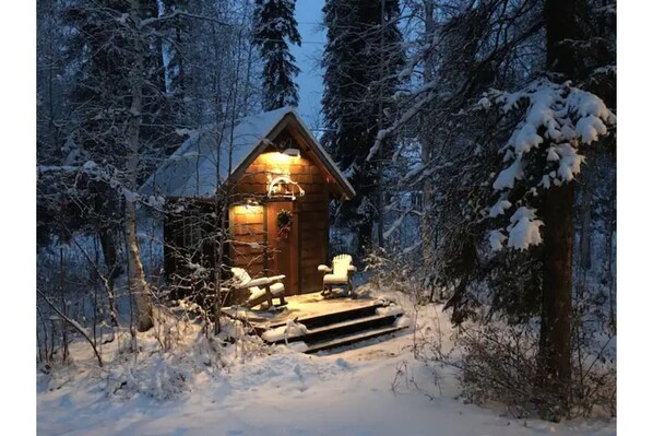 The tiny, private cabin.