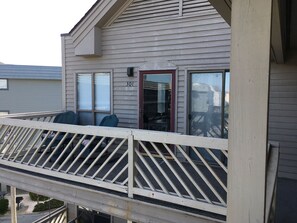 The back deck with scenic salt marsh and ocean views