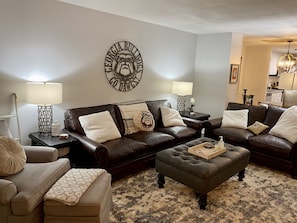 Spacious living room with ample seating