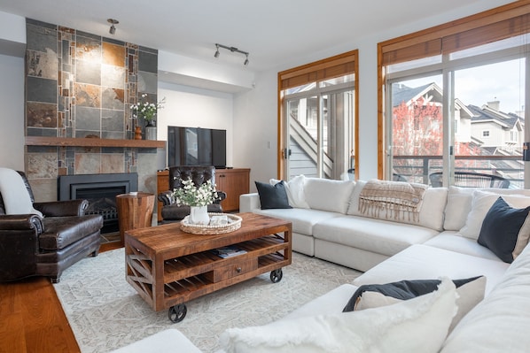 Living Area with gas fireplace