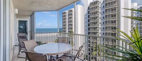 Enjoy the spacious screen enclosed balcony with partial gulf views!