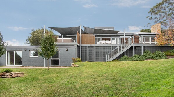 Rear view of the house