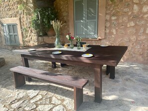 Outdoor seating area.  
