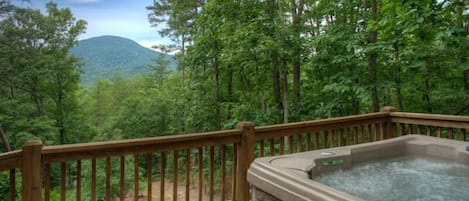 Gorgeous Close Up Views of Mt Yonah from the Hot Tub