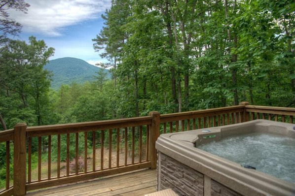 Gorgeous Views of Mt Yonah from the Hot Tub