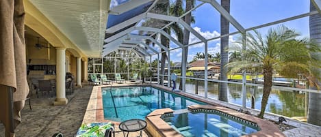 Cape Coral Vacation Rental | 2,678 Sq Ft | 4BR | 4BA | 1 Small Step to Enter