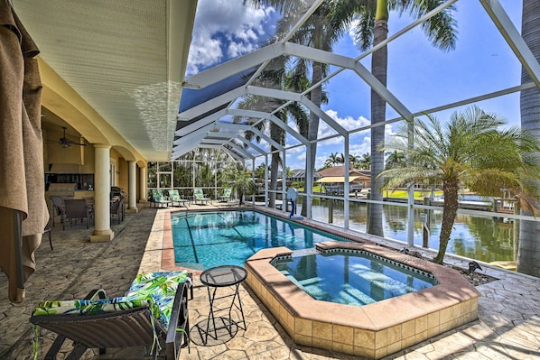 Cape Coral Vacation Rental | 2,678 Sq Ft | 4BR | 4BA | 1 Small Step to Enter