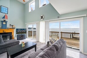 Soaring Ceilings and a Wall of Windows to the Chincoteague Bay.