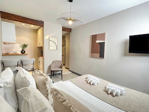 Double sofa bed in living room