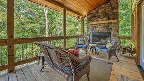 Cuddle up next to the cozy fire!