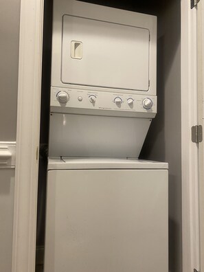 Washer & dryer with complementary, laundry detergent and dryer sheets