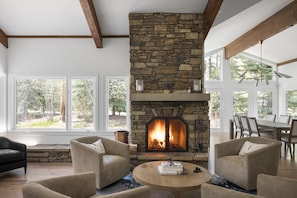 Living Area with Fireplace