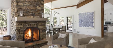 Living Area with Fireplace