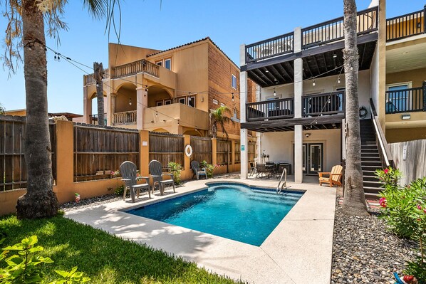 Take a dip in the sparking private pool