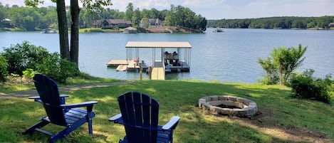 Boat dock has an open slip (we will update this photo)