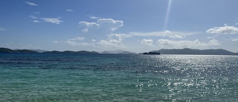 Beautiful Sapphire Beach with its amazing view at St.John & tranquil atmosphere!