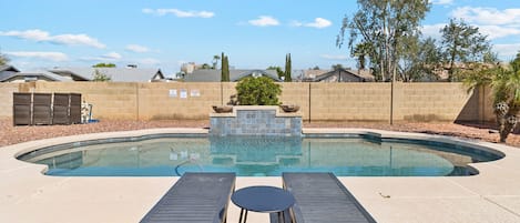 Lounge by the crystal clean pool